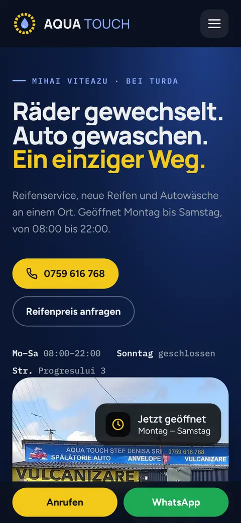 Aqua Touch auf dem Handy