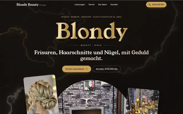 Website von Blondy Beauty