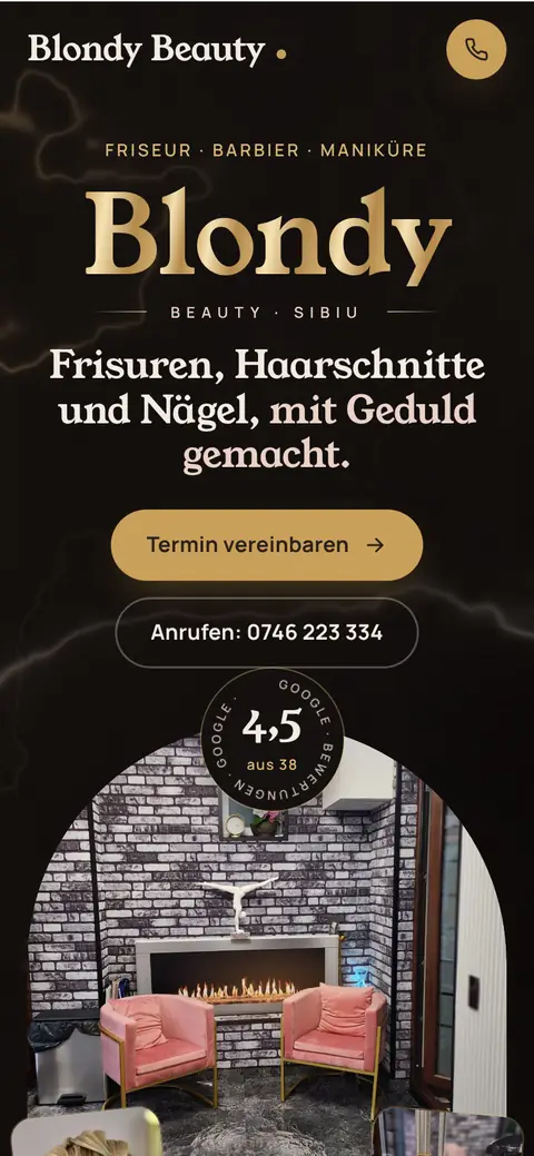 Blondy Beauty auf dem Handy