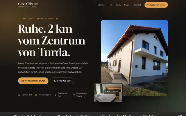 Website von Casa Cristian