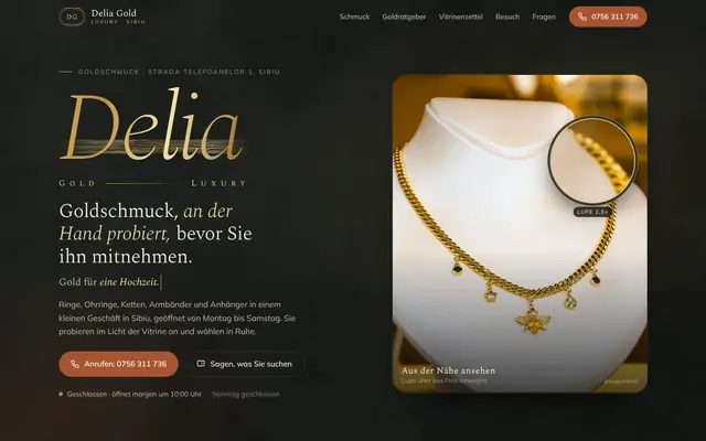 Website von Delia Gold Luxury