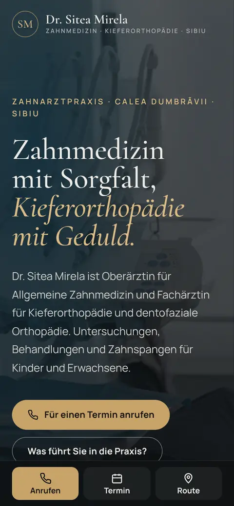 Dr. Sitea Mirela auf dem Handy