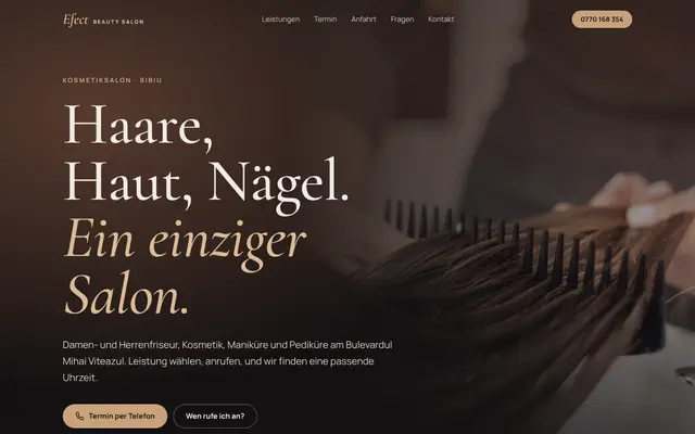 Website von Efect Beauty Salon