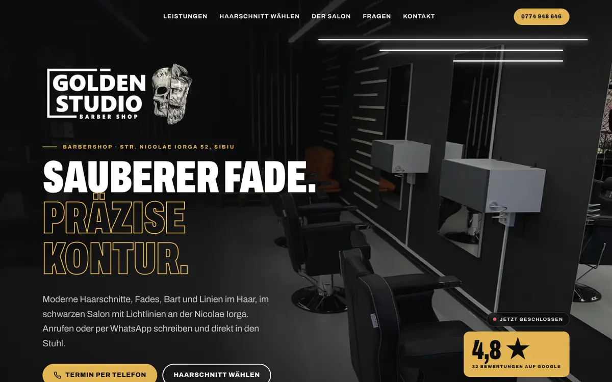 Golden Studio am Desktop