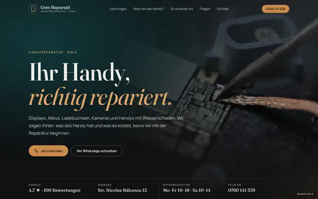 Website von Gsm Reparații