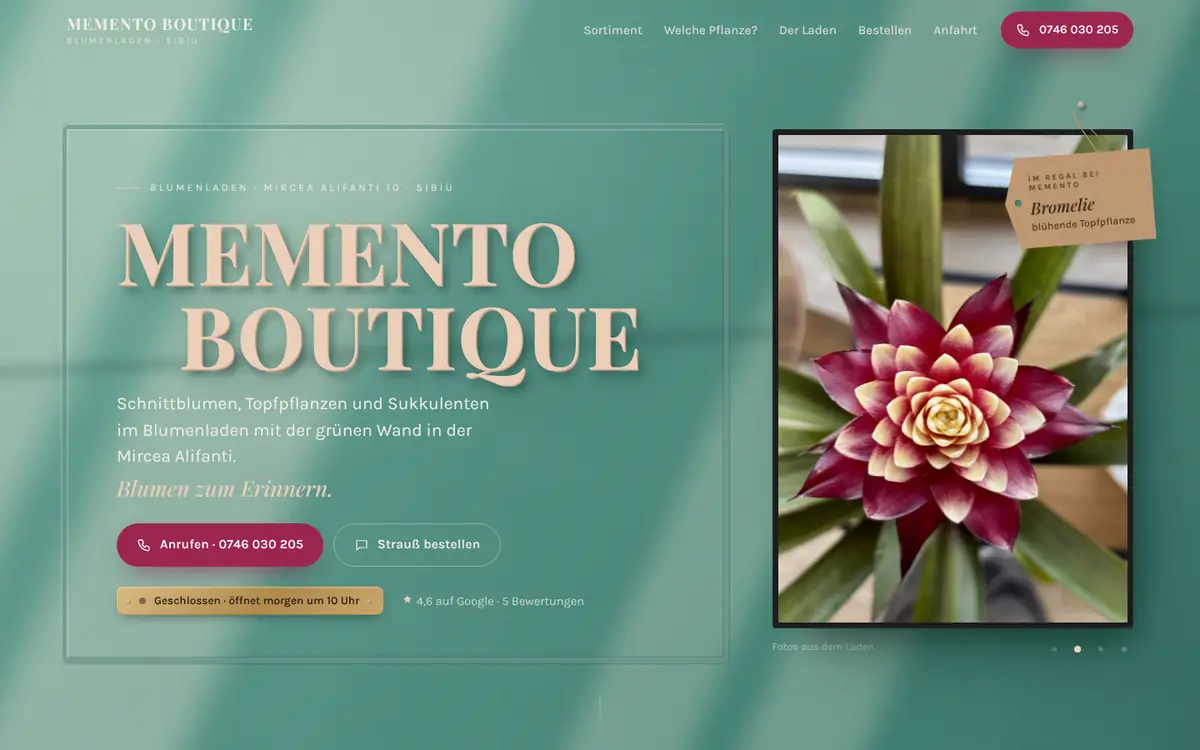 Memento Boutique am Desktop