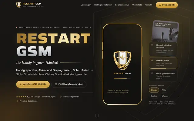Website von Restart GSM