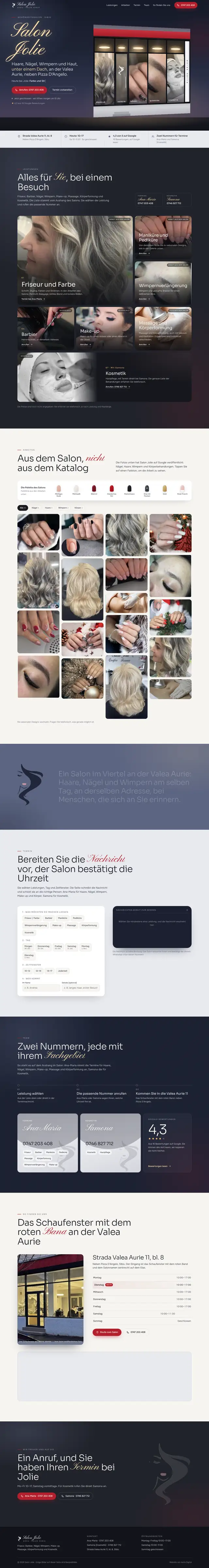 Ganze Seite von Salon Jolie, Desktop