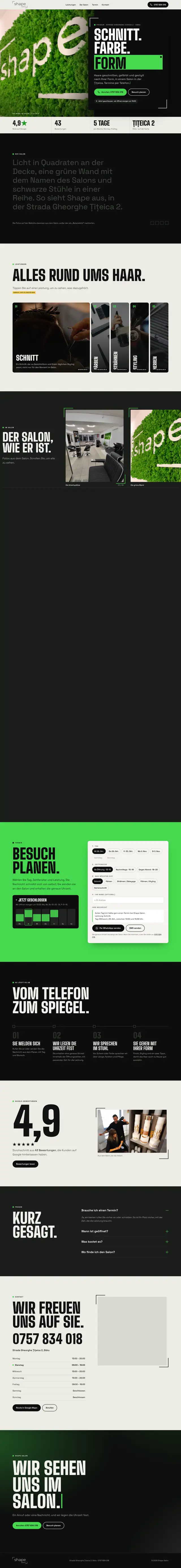 Ganze Seite von Shape Salon, Desktop