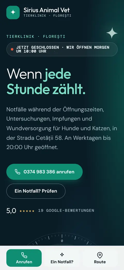 Sirius Animal Vet auf dem Handy