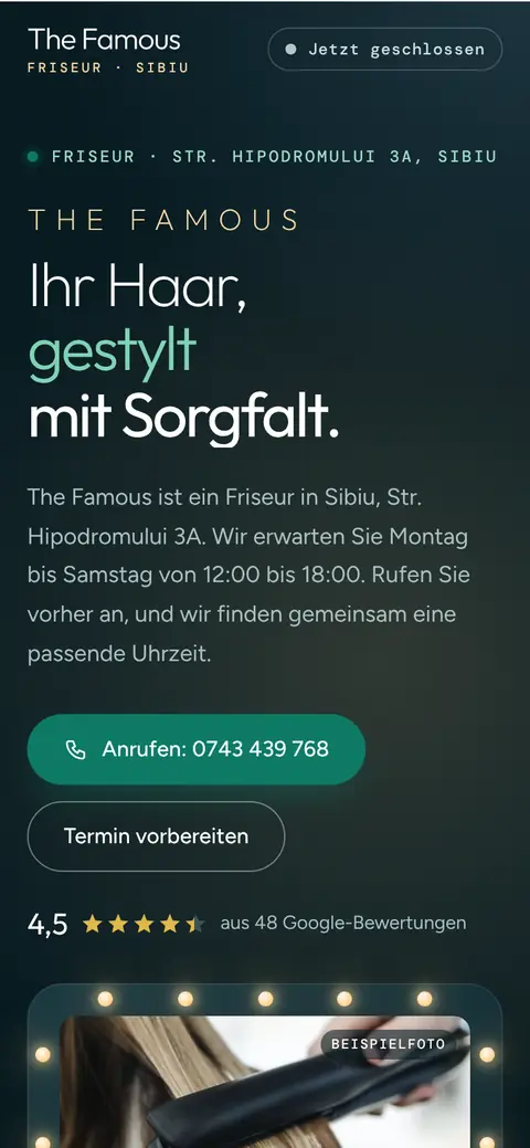 The Famous auf dem Handy