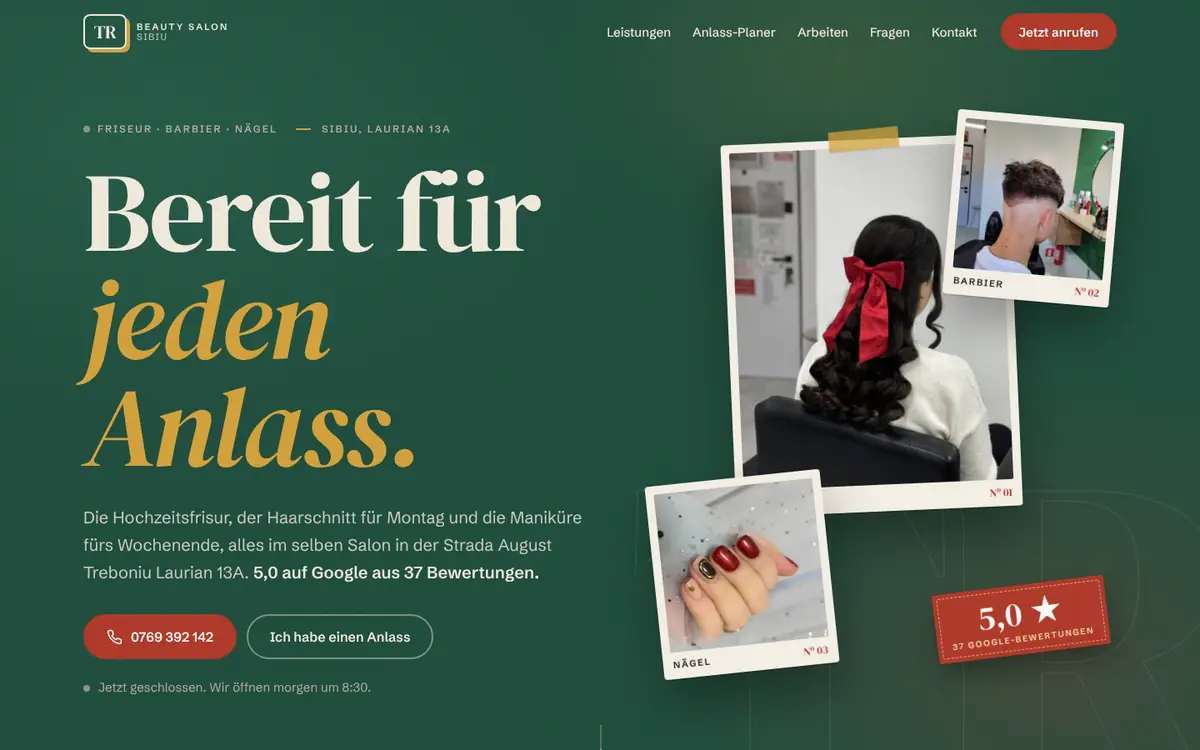 TR Beauty Salon am Desktop