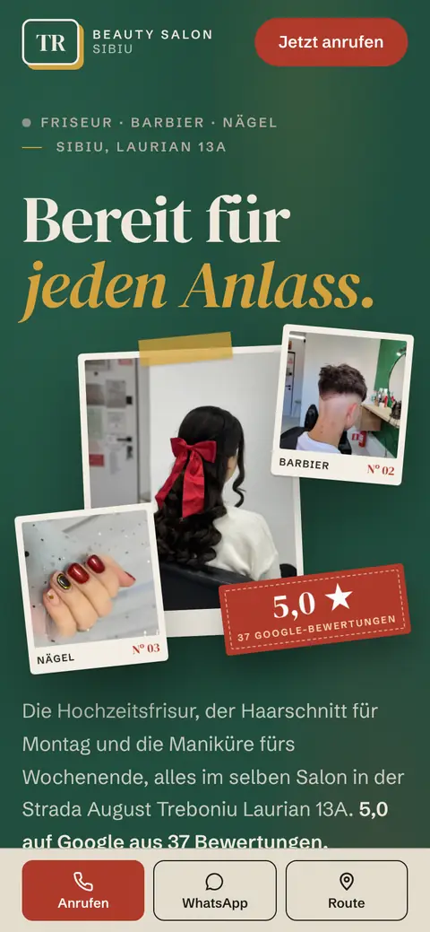 TR Beauty Salon auf dem Handy