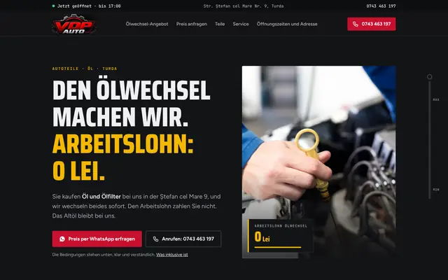Website von VDP Auto